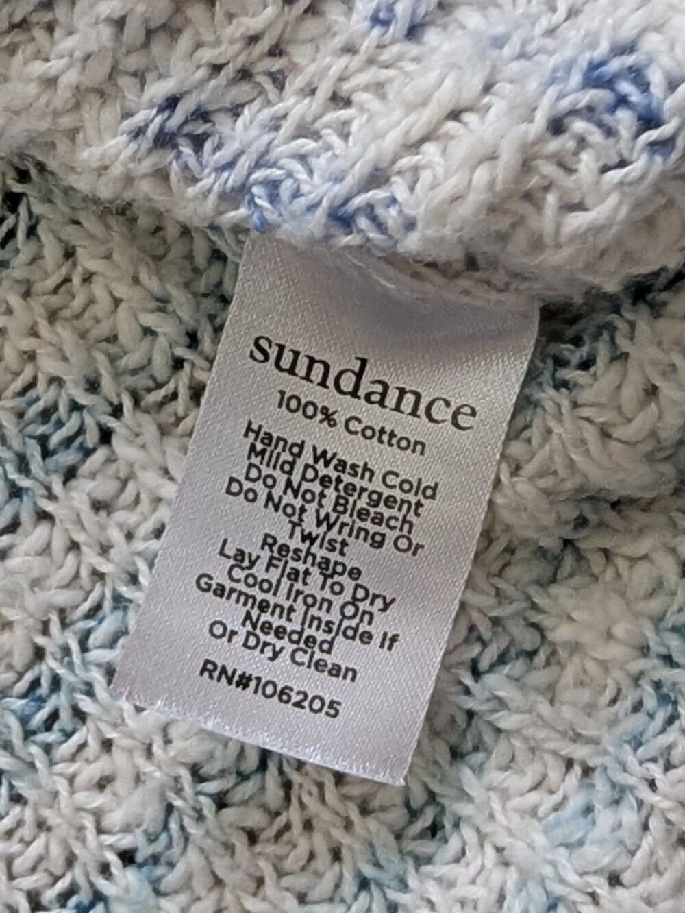 Sundance Womens Blue White Striped Journey Joy Knit Sweater Top Size Small View 4